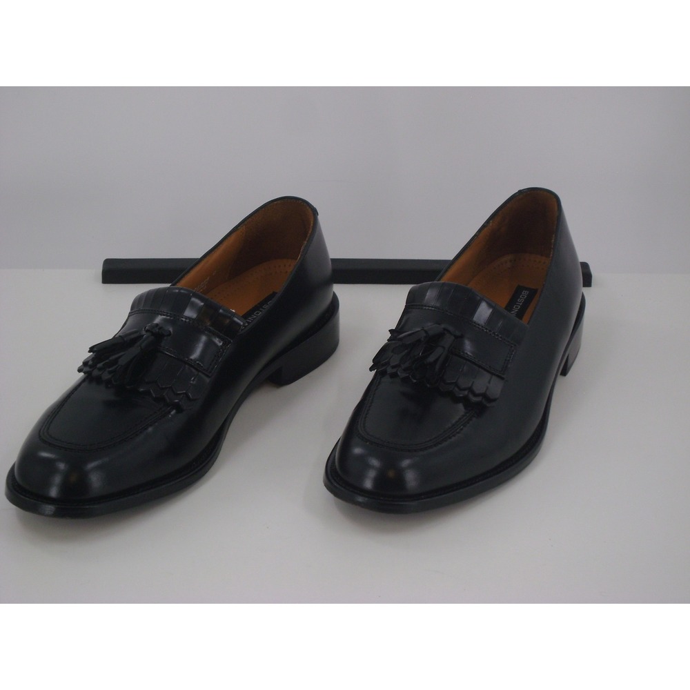 Bostonian First Flex Mens Black Leather Kiltie Tassel Loafers Dress Shoes 9 M